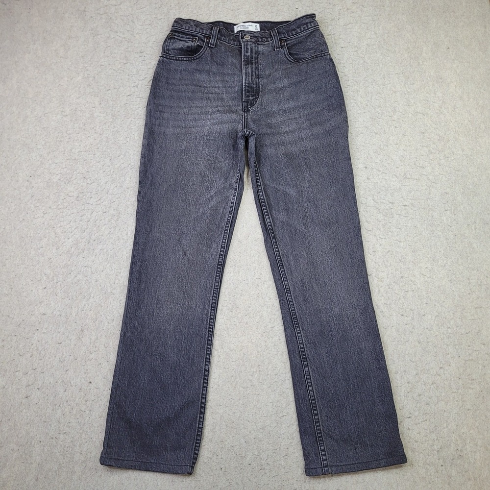 Abercrombie Fitch Jeans 90s Straight Ultra High Rise Womens 0s 25W Black